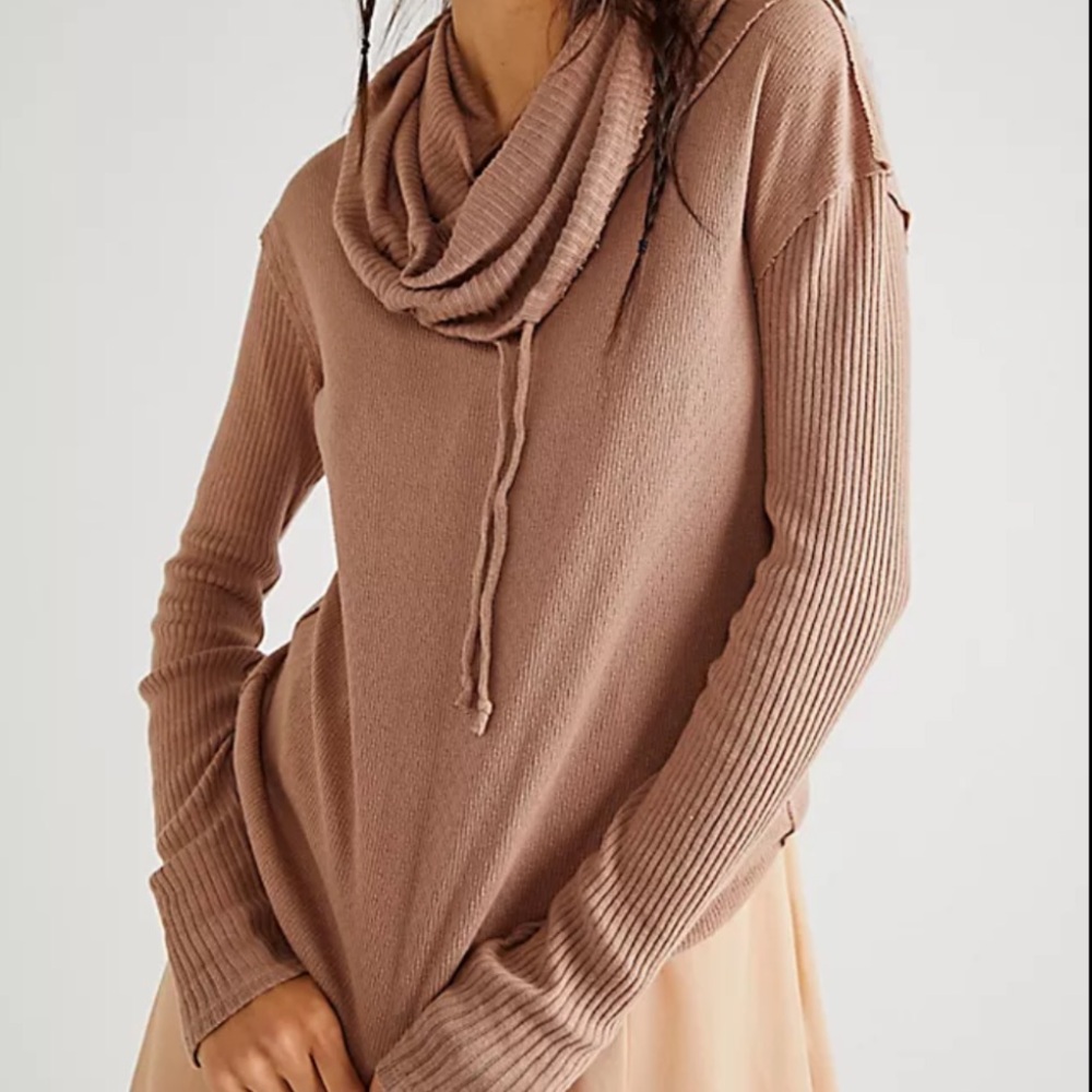 FREE PEOPLE WE THE FREE - Cowl Neck Top with hoodie